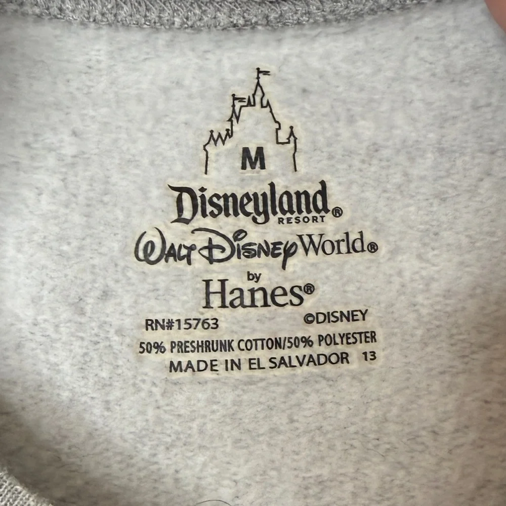 Walt Disney World | Mickey Mouse Sweatshirt Pullover | Gray | Size M | Hanes - Picture 5 of 9